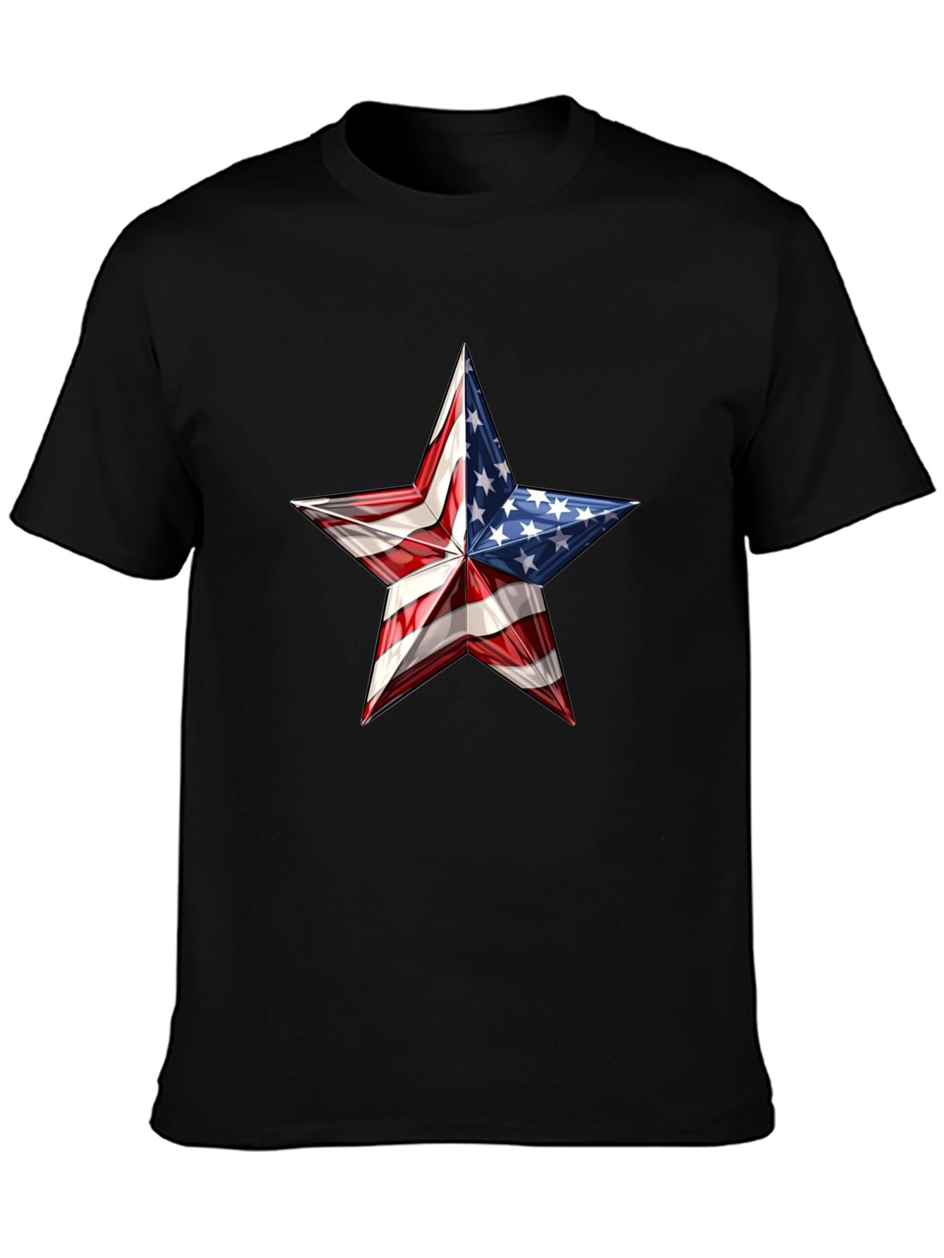 Patriotic Star Graphic Tee - USA Pride