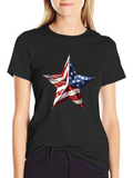 Patriotic Star Graphic Tee - USA Pride