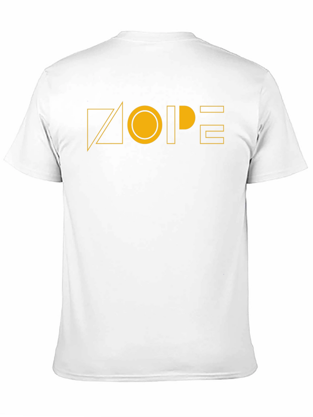 Geometric NOPE Graphic Print Crew Neck Tee