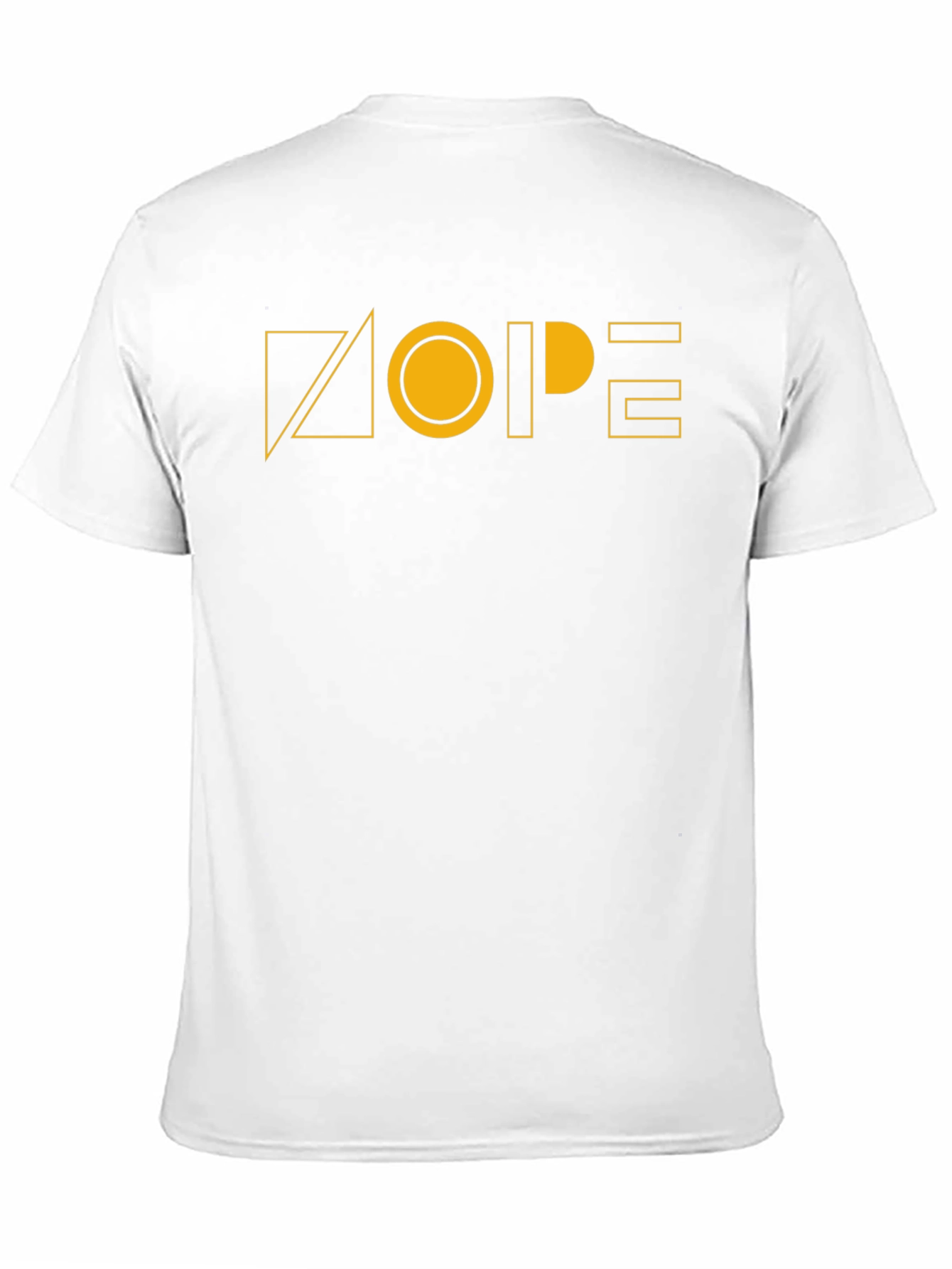 Geometric NOPE Graphic Print Crew Neck Tee