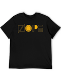 Geometric NOPE Graphic Print Crew Neck Tee
