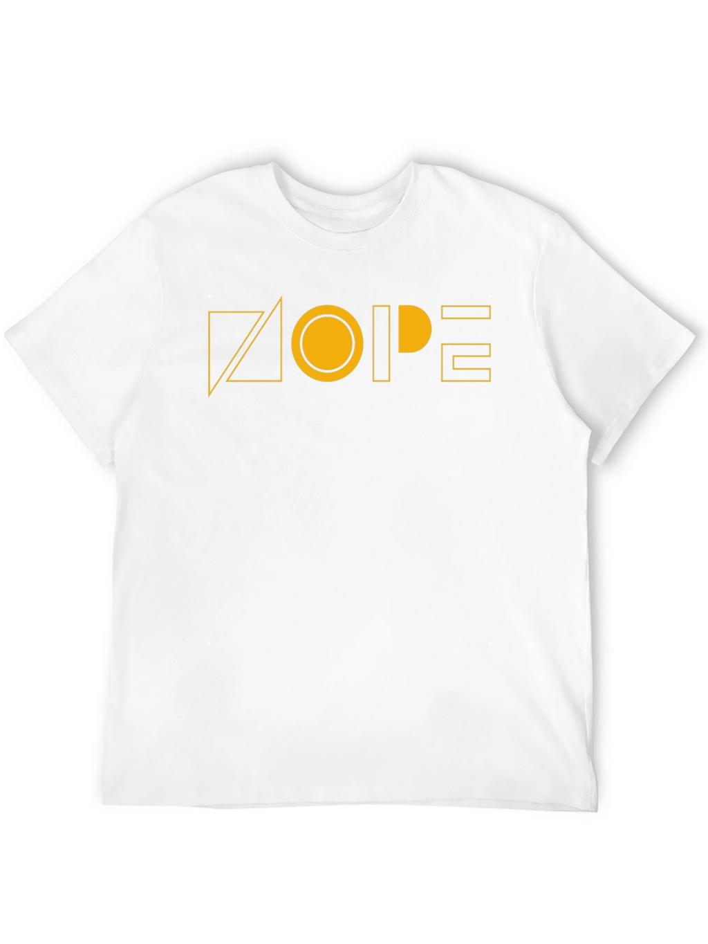Geometric NOPE Graphic Print Crew Neck Tee