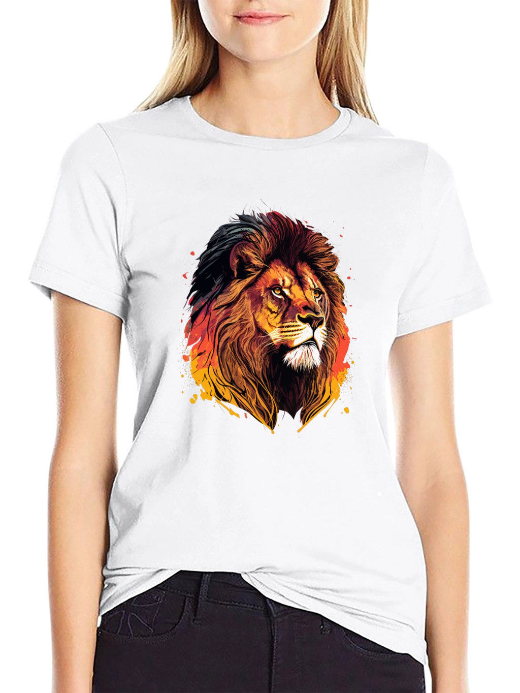 Lion Graphic Tee - Bold Animal Print