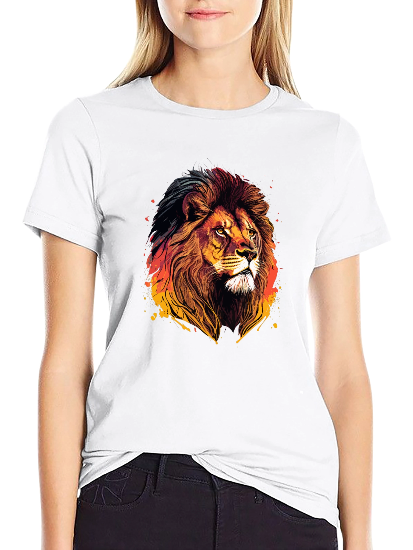 Lion Graphic Tee - Bold Animal Print