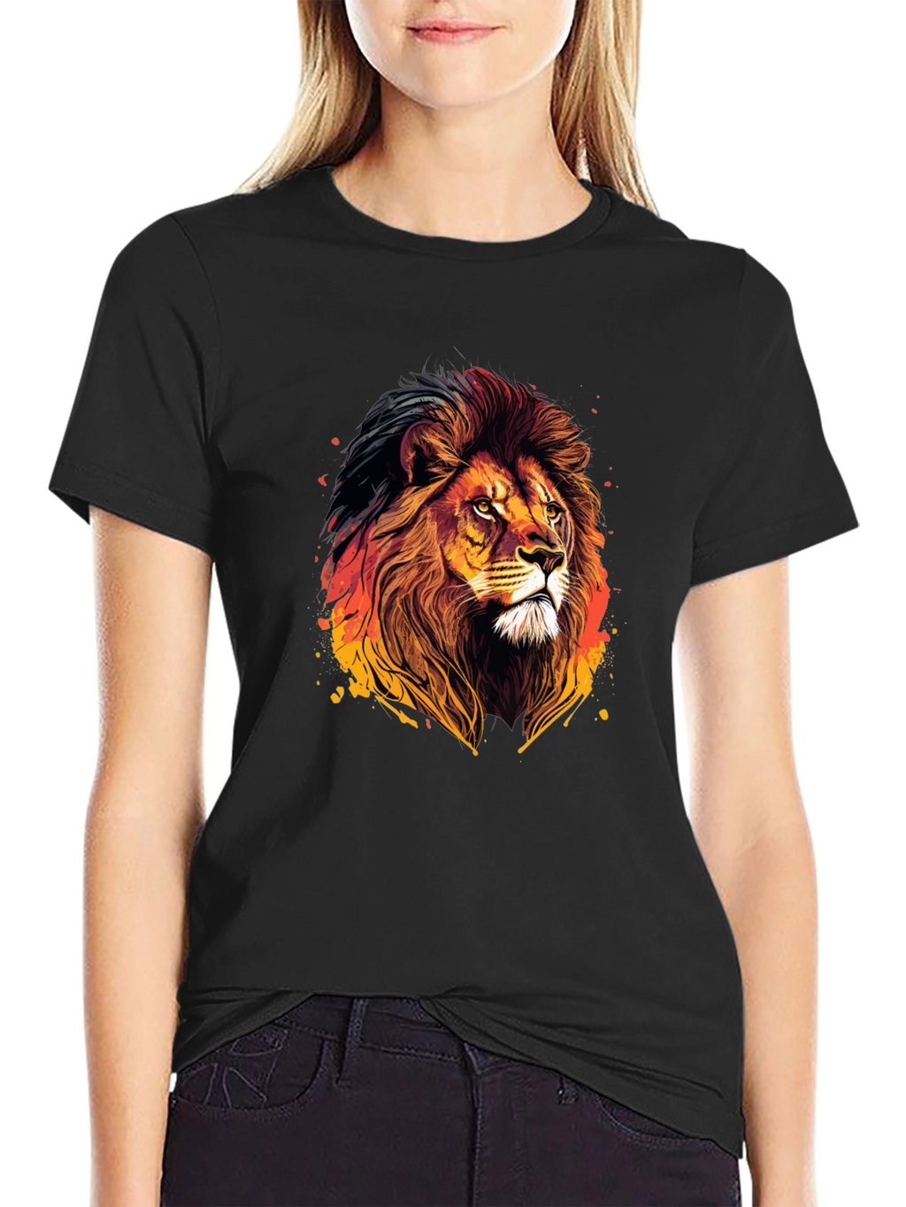 Lion Graphic Tee - Bold Animal Print