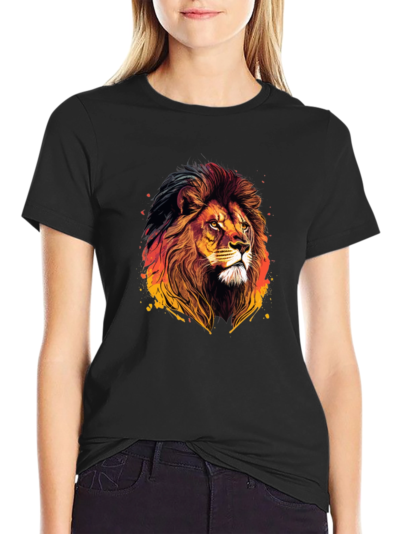 Lion Graphic Tee - Bold Animal Print