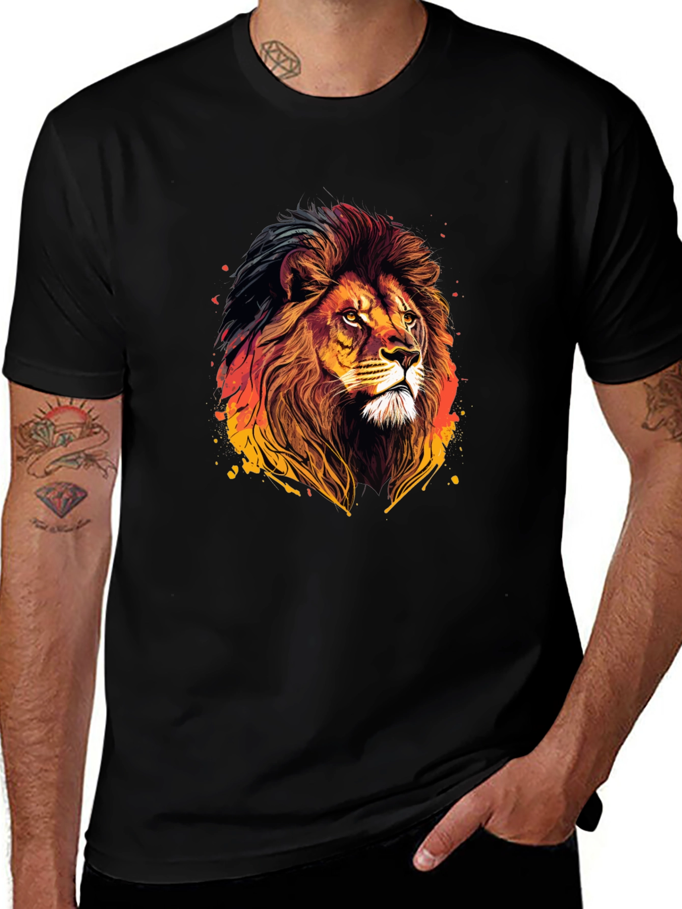 Lion Graphic Tee - Bold Animal Print