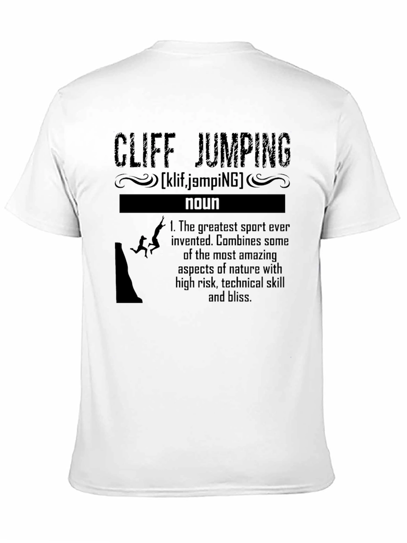 Cliff Jumping Definition Graphic T-Shirt