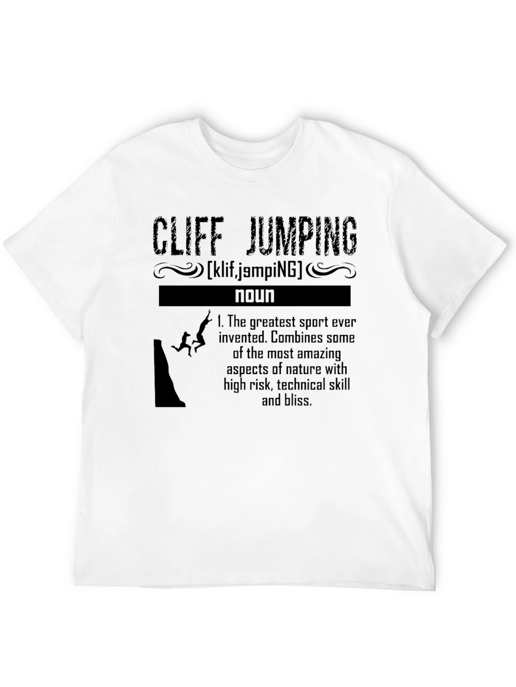 Cliff Jumping Definition Graphic T-Shirt