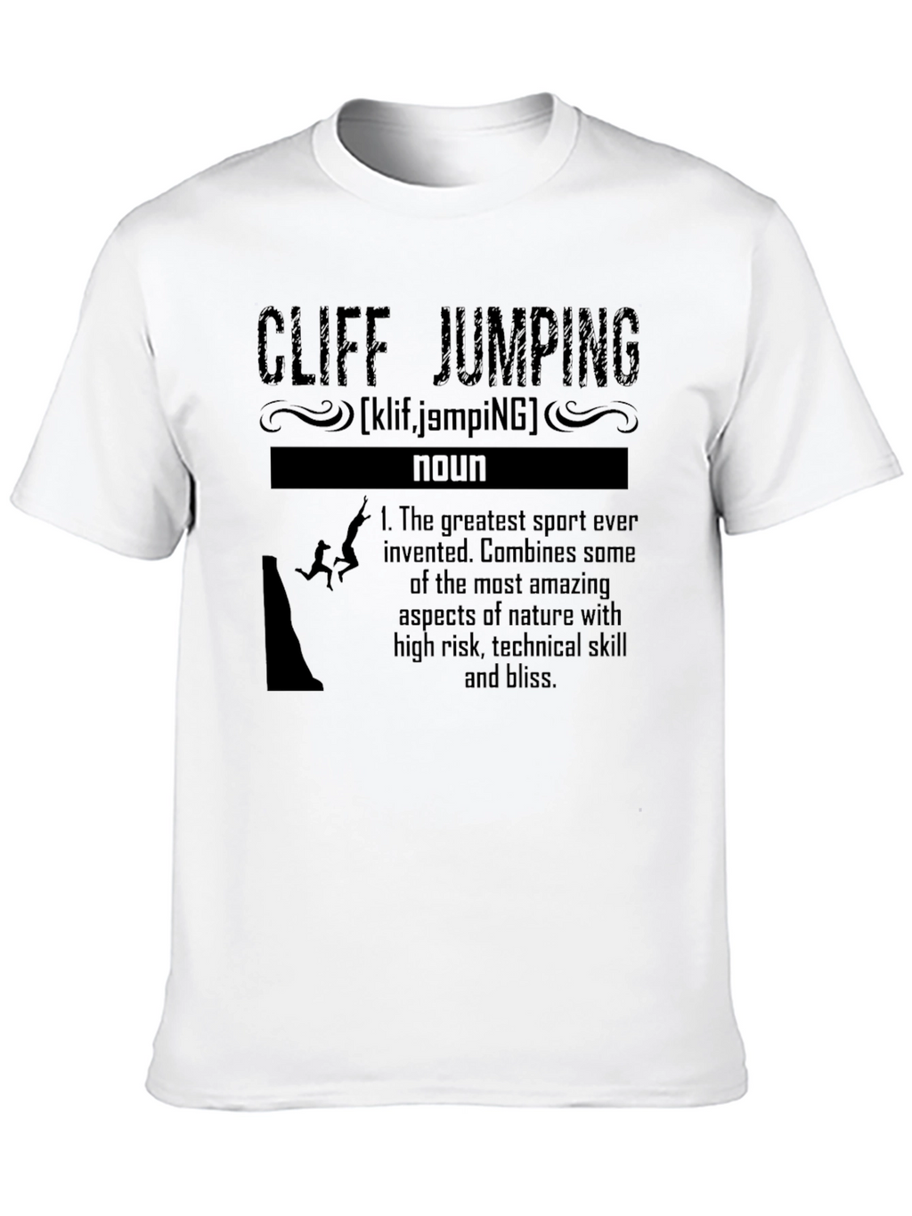 Cliff Jumping Definition Graphic T-Shirt