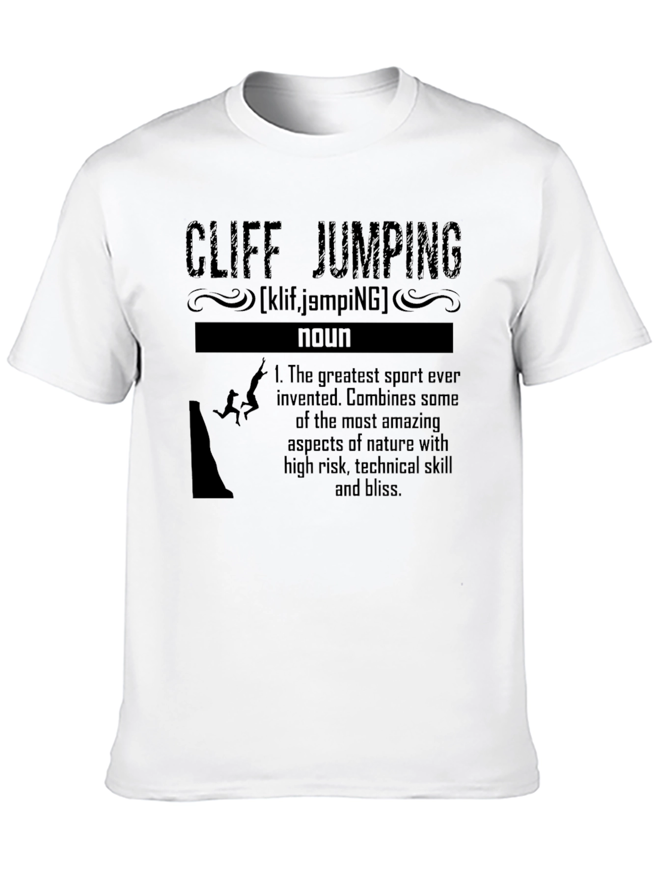 Cliff Jumping Definition Graphic T-Shirt