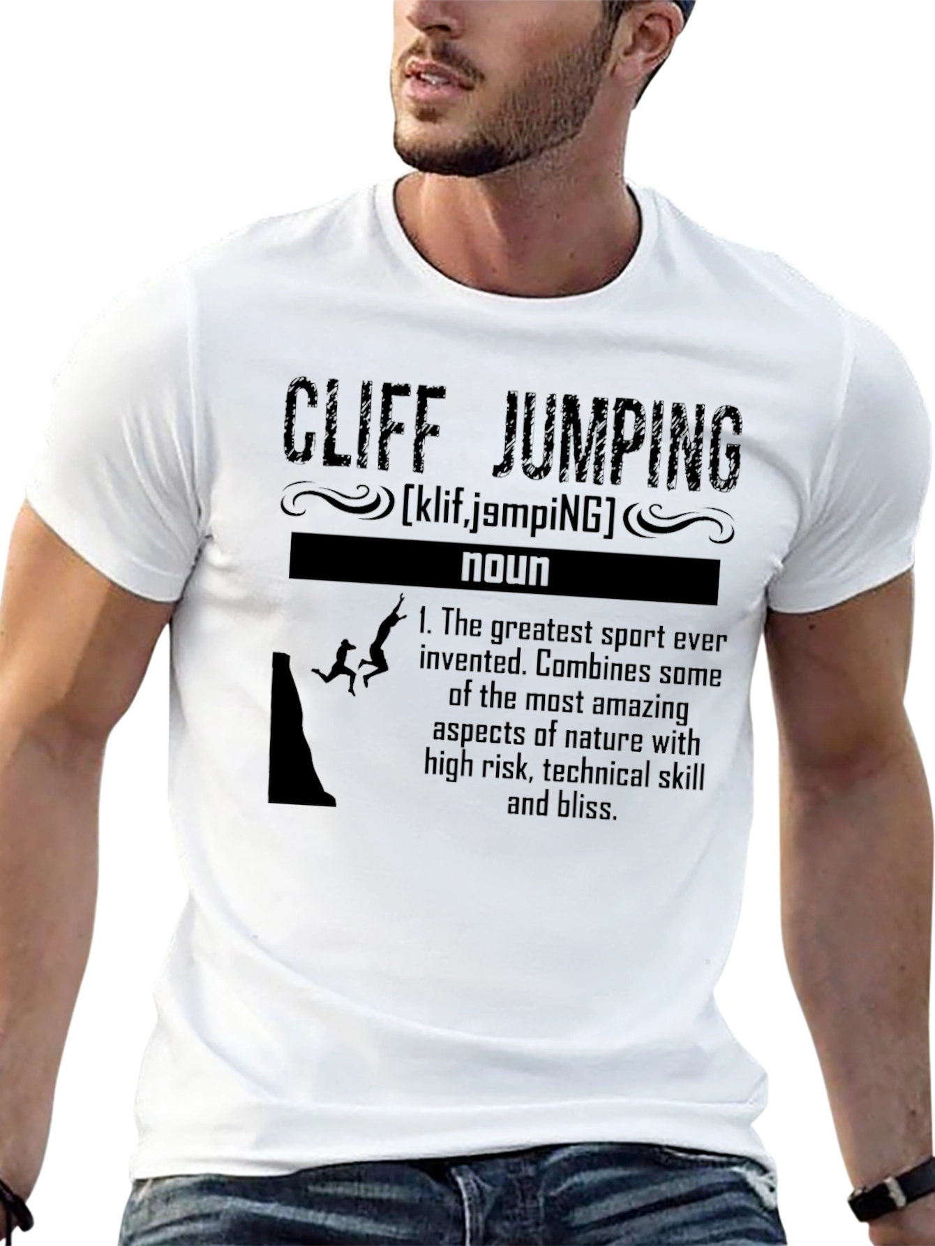 Cliff Jumping Definition Graphic T-Shirt