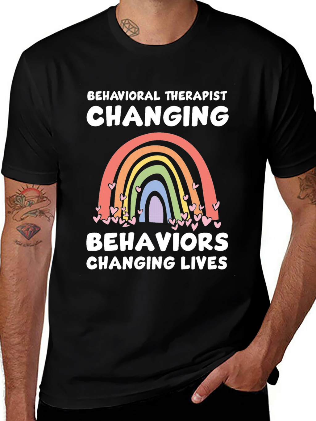 Behavioral Therapist Rainbow Graphic Tee