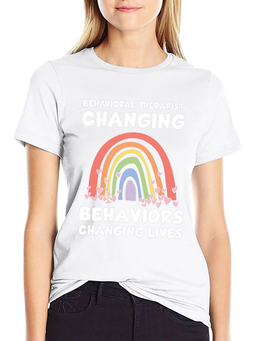Behavioral Therapist Rainbow Graphic Tee
