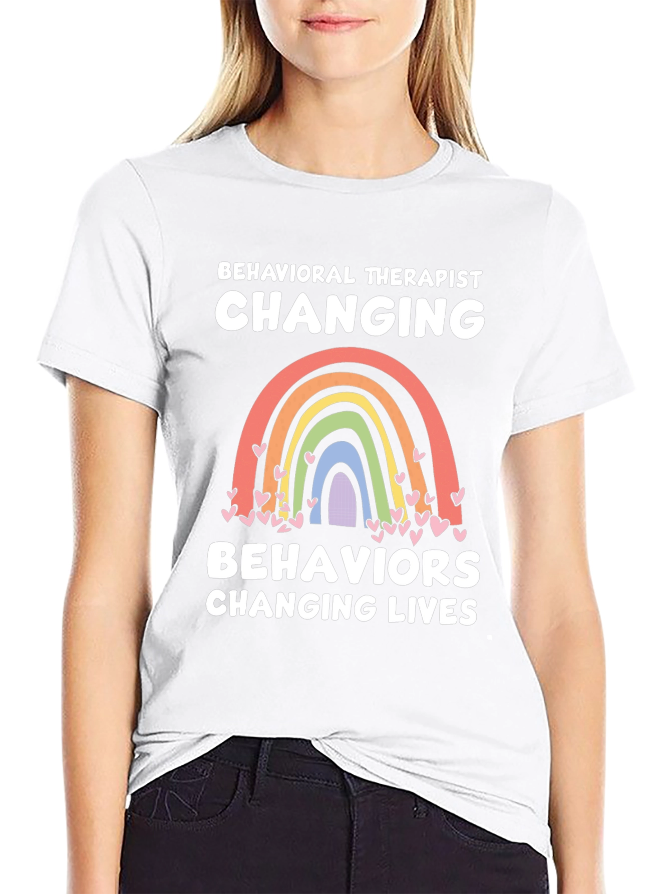 Behavioral Therapist Rainbow Graphic Tee
