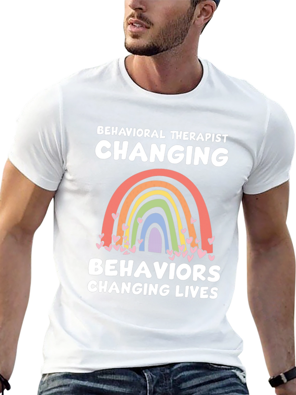 Behavioral Therapist Rainbow Graphic Tee