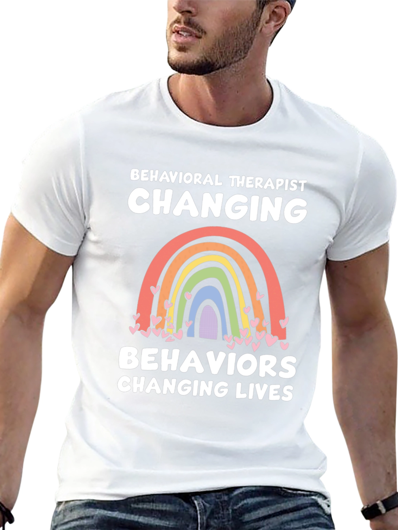 Behavioral Therapist Rainbow Graphic Tee