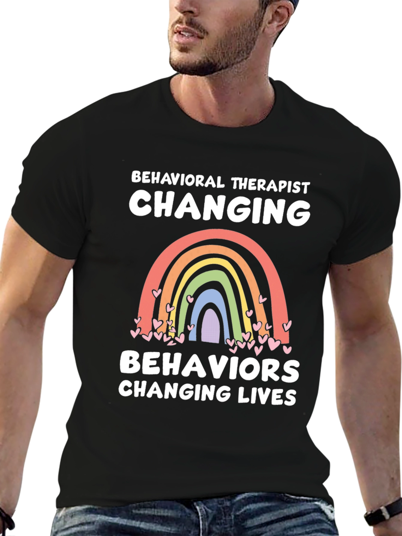 Behavioral Therapist Rainbow Graphic Tee