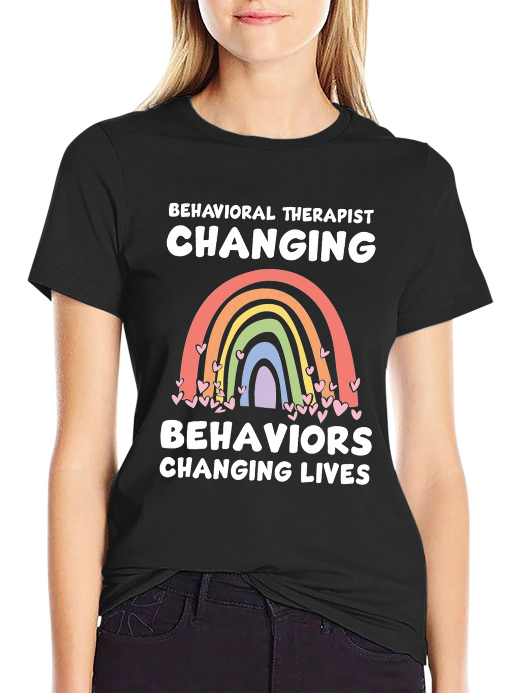Behavioral Therapist Rainbow Graphic Tee
