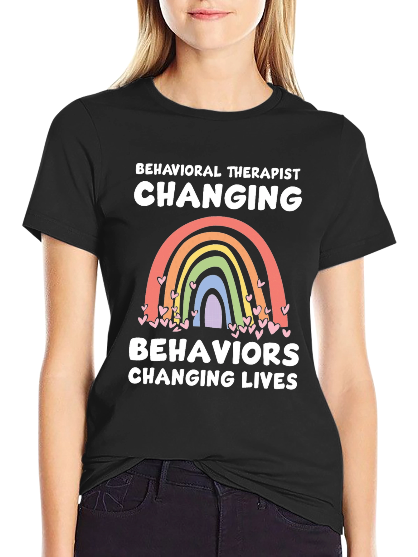 Behavioral Therapist Rainbow Graphic Tee
