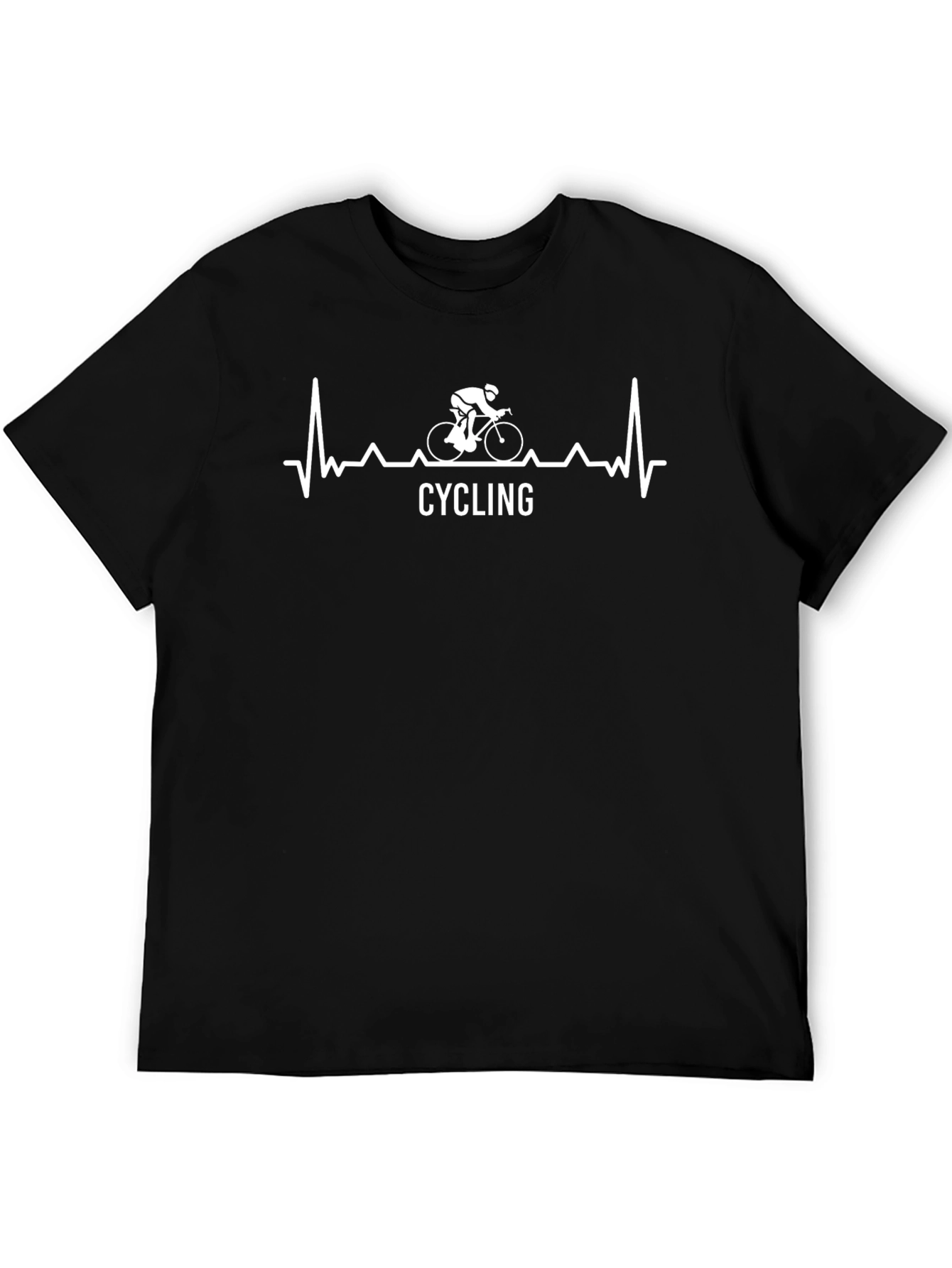 Cycling Heartbeat T-Shirt - Passionate Rider Design