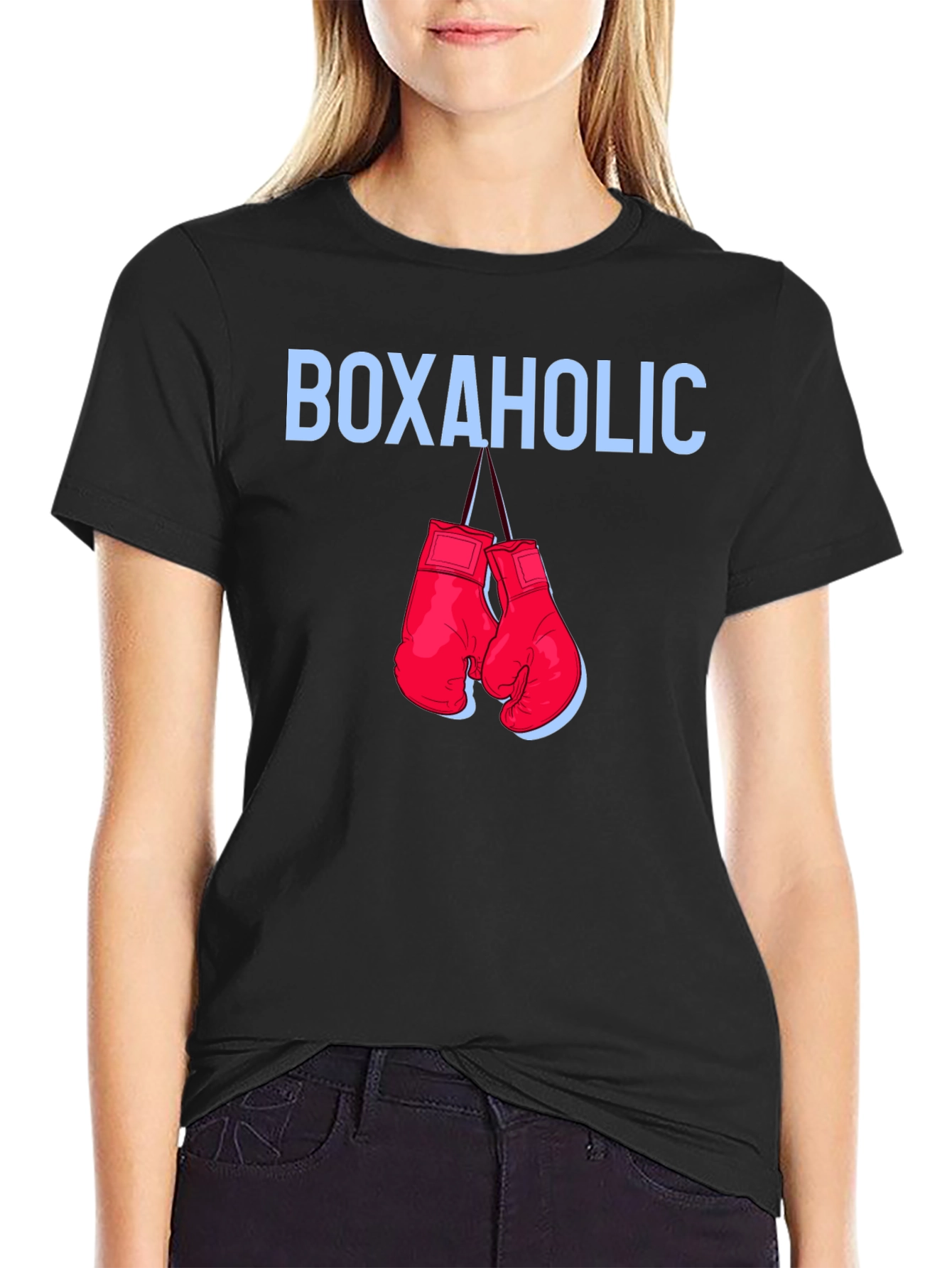 Boxaholic Boxing Gloves Graphic T-Shirt