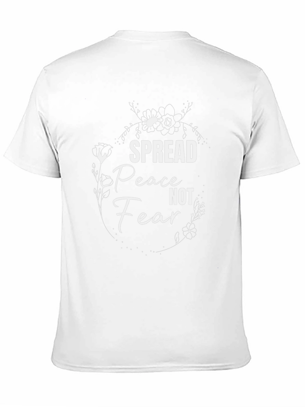Spread Peace Not Fear Black Graphic T-Shirt