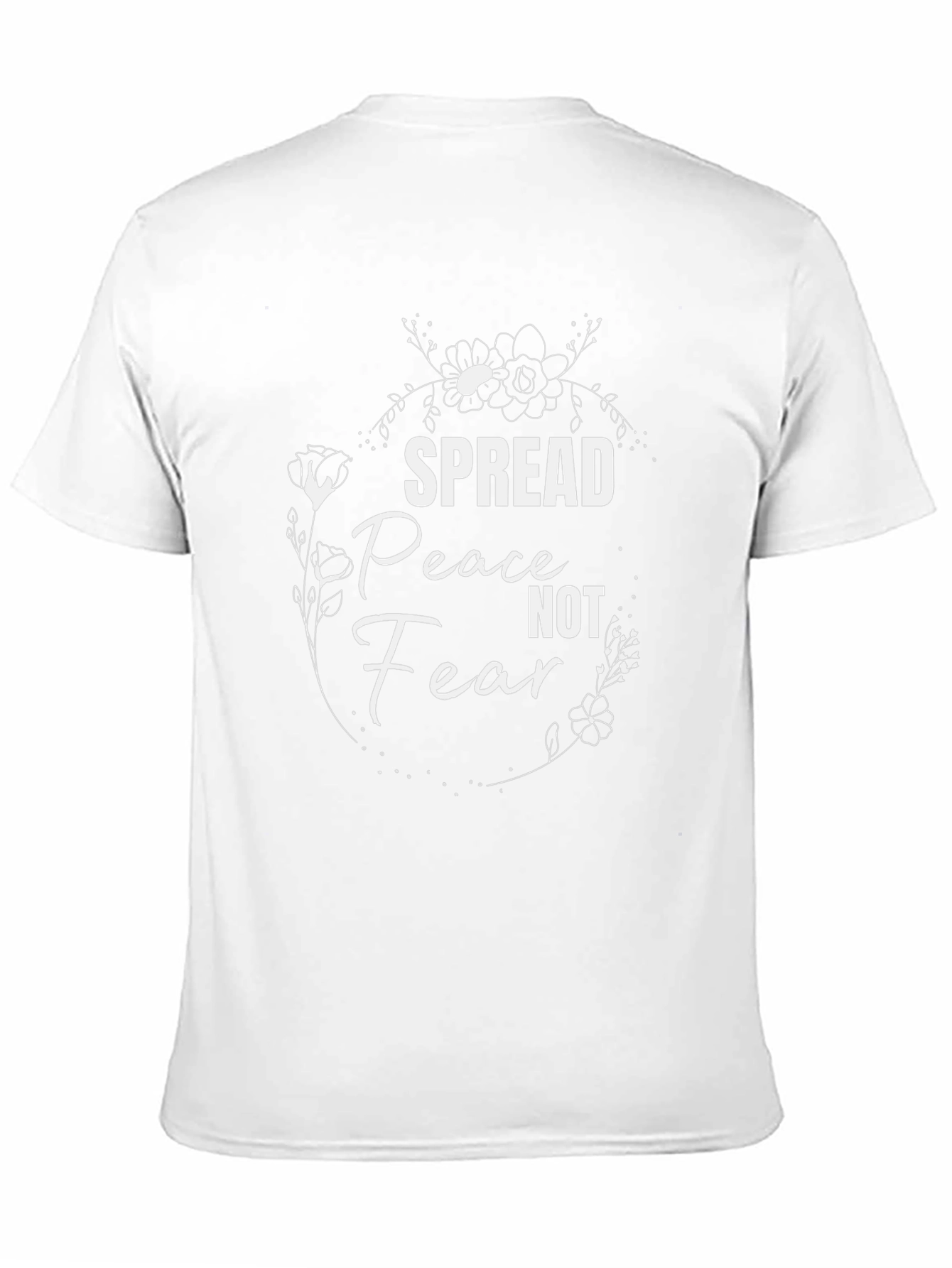 Spread Peace Not Fear Black Graphic T-Shirt