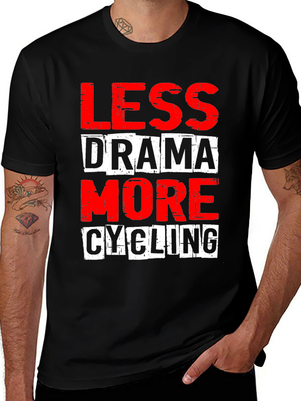 Less Drama More Cycling Graphic Tee
