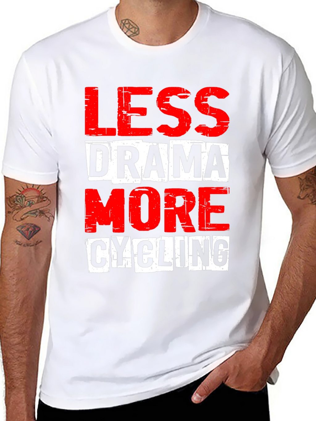 Less Drama More Cycling Graphic Tee