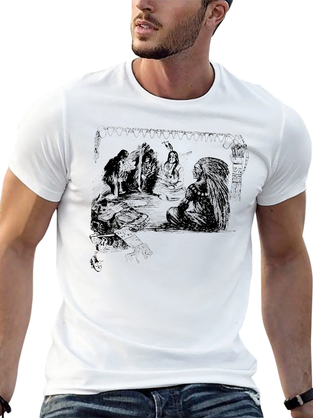 Graphic Print Black Casual T-Shirt