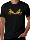 Golden Butterfly Graphic Tee - Modern Abstract Design