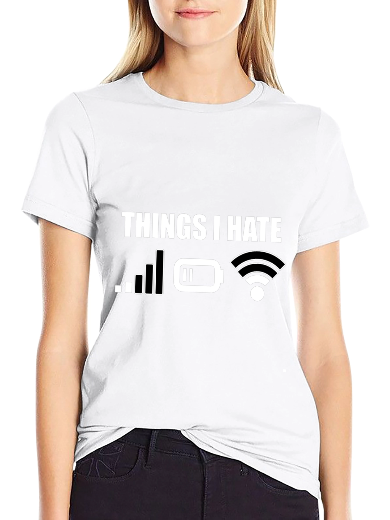 Humorous Tech Hater T-Shirt - Things I Hate