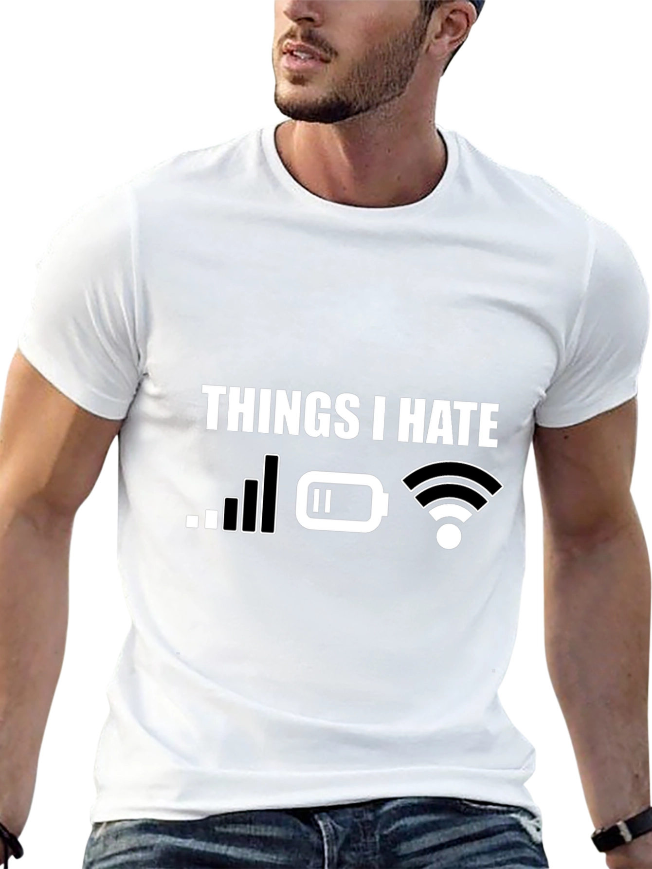 Humorous Tech Hater T-Shirt - Things I Hate