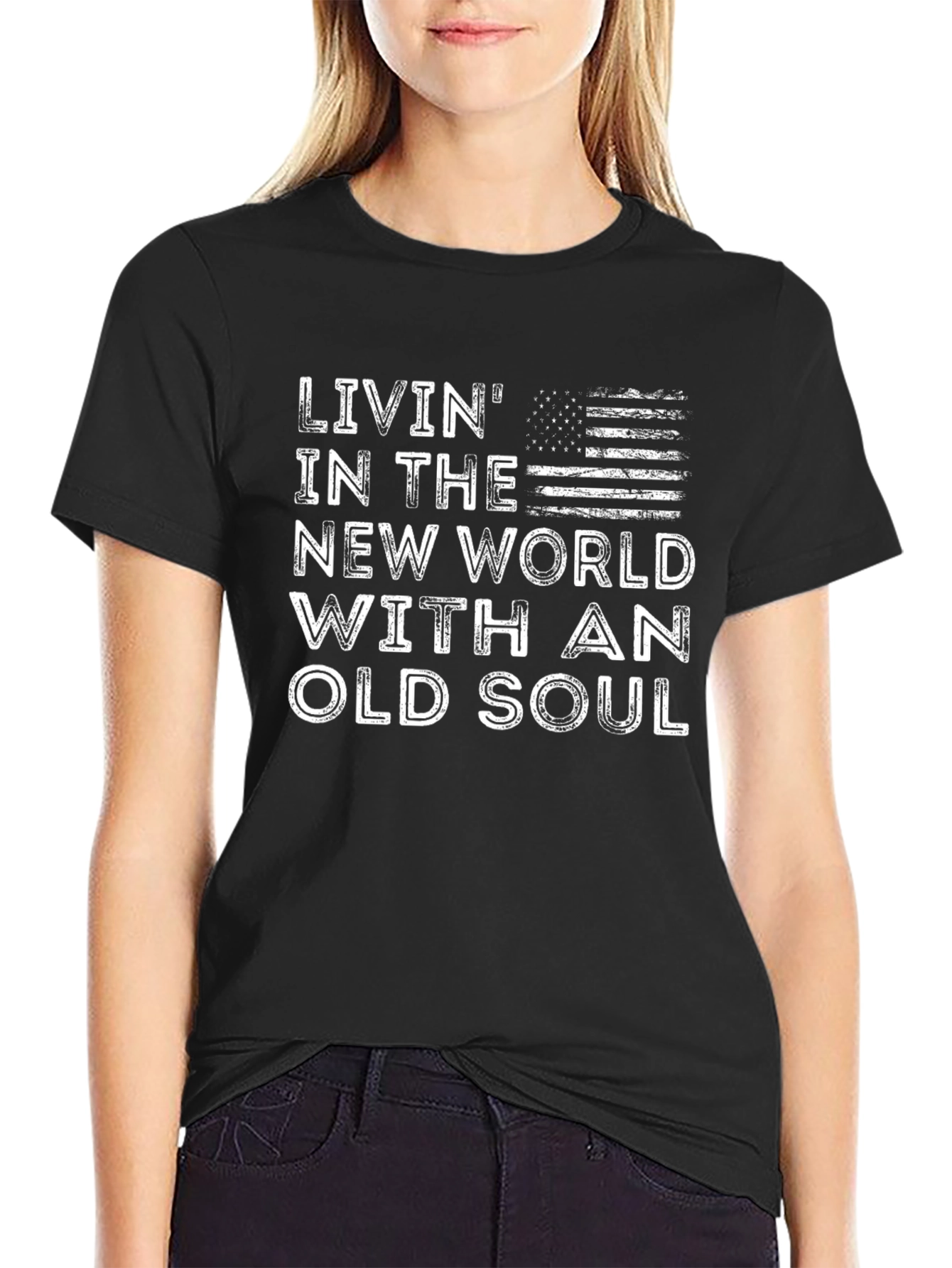 Livin in the New World Old Soul Graphic Tee