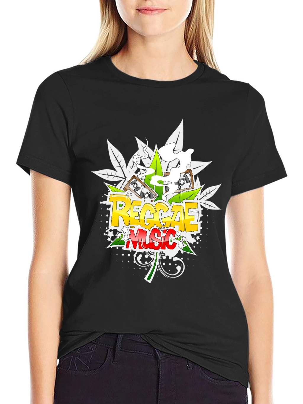 Reggae Music Black Graphic Tee