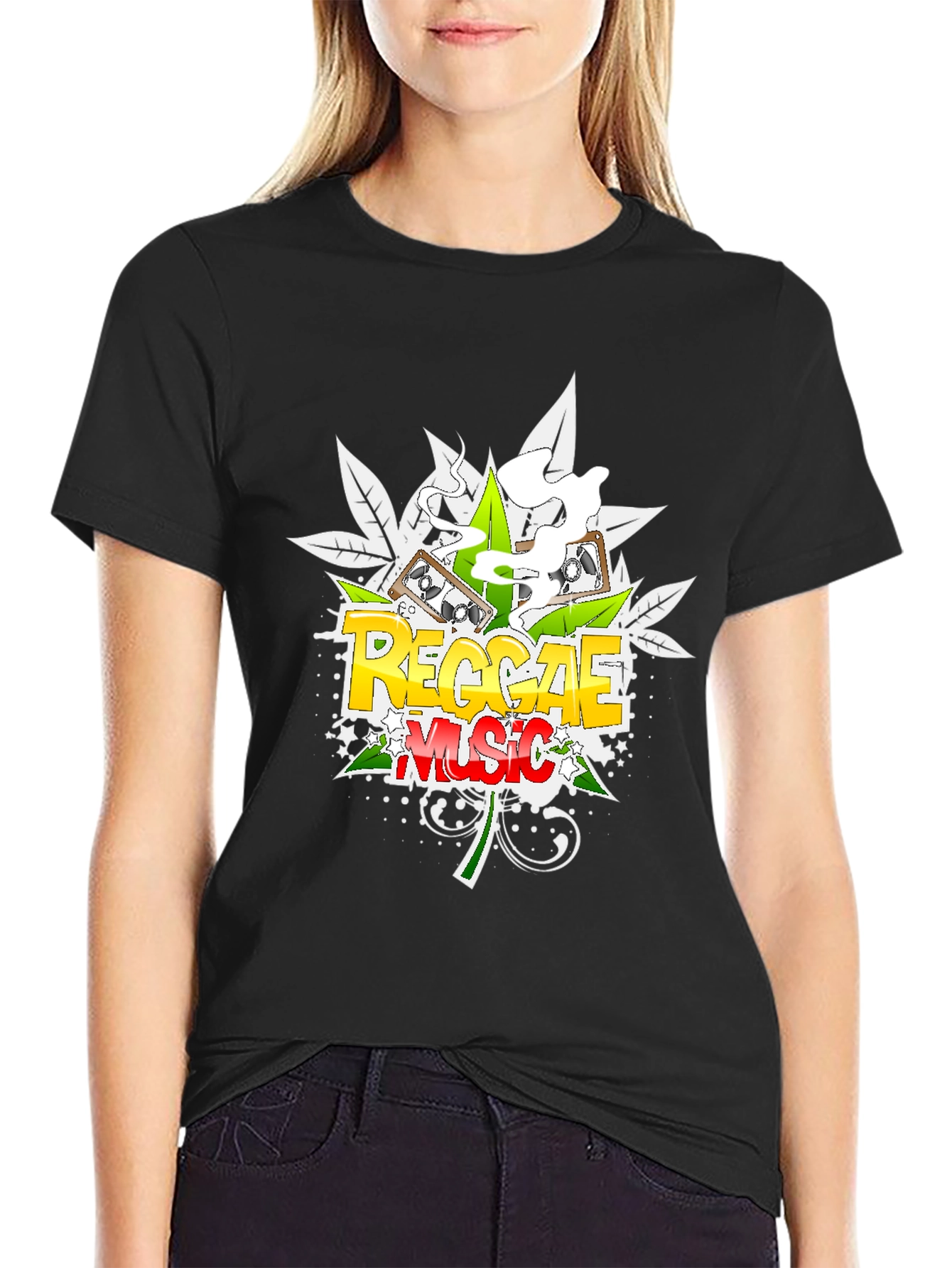 Reggae Music Black Graphic Tee