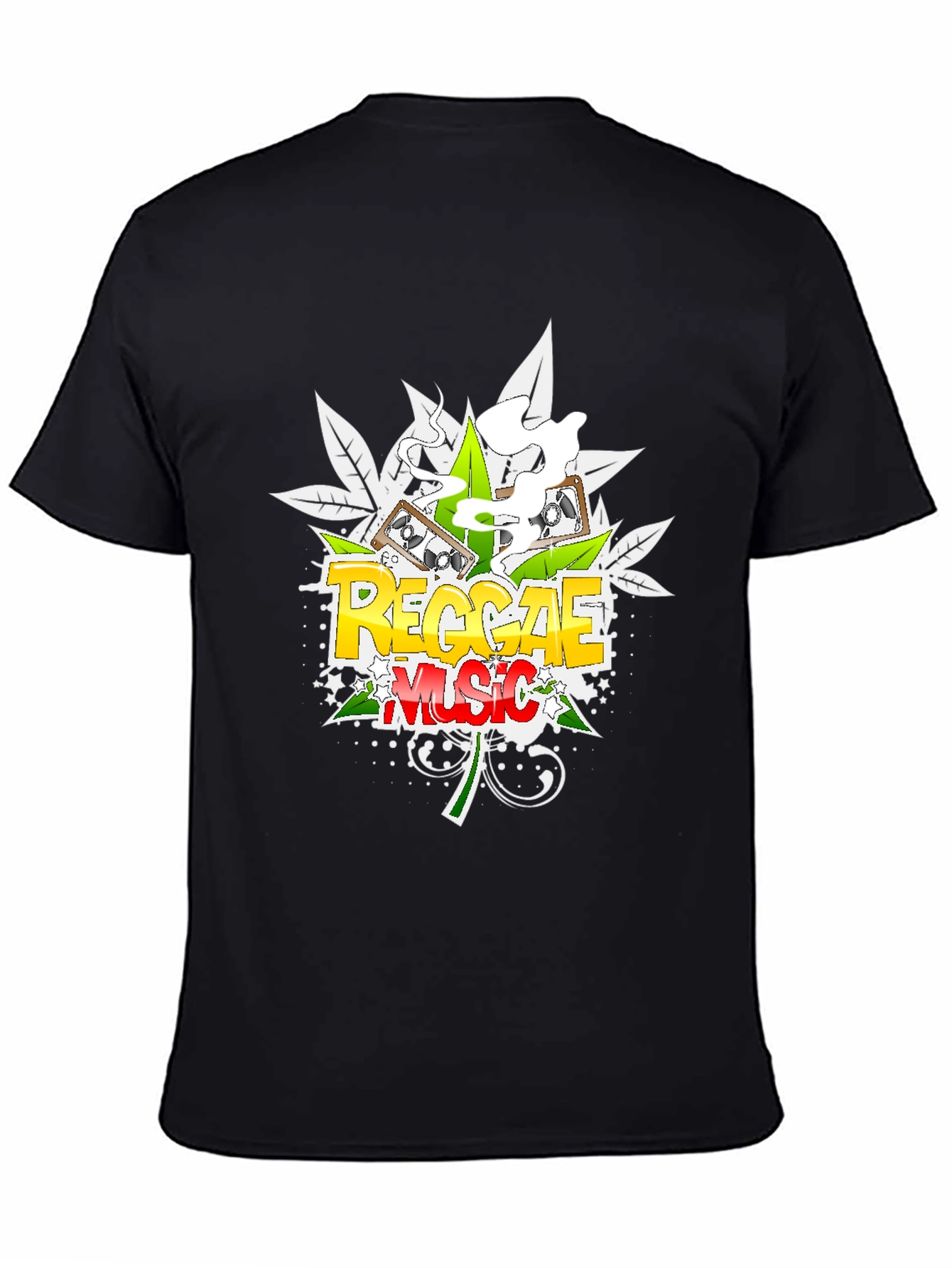 Reggae Music Black Graphic Tee