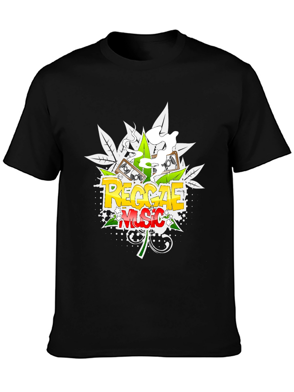 Reggae Music Black Graphic Tee