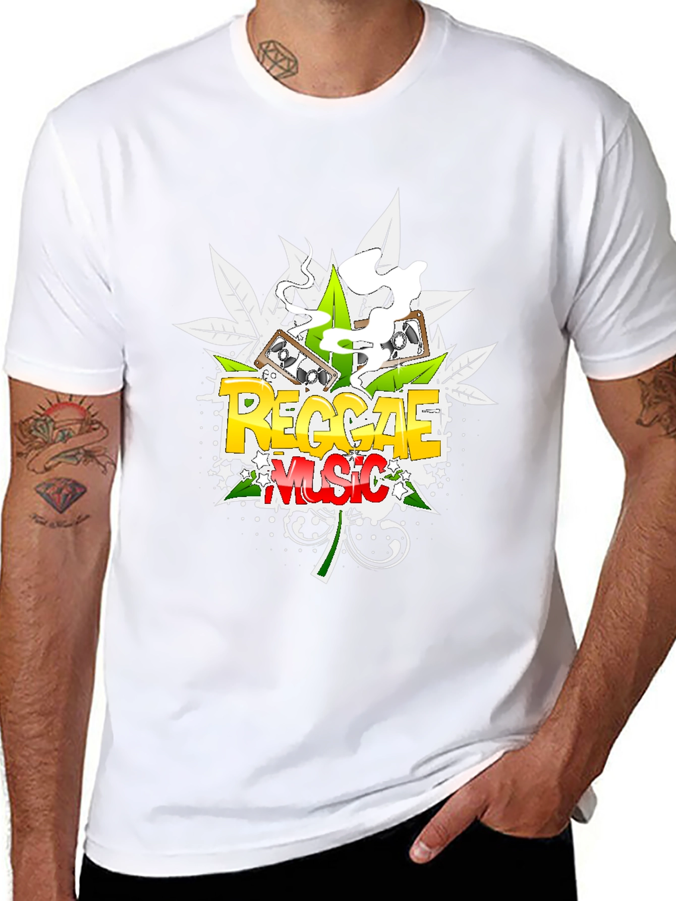 Reggae Music Black Graphic Tee
