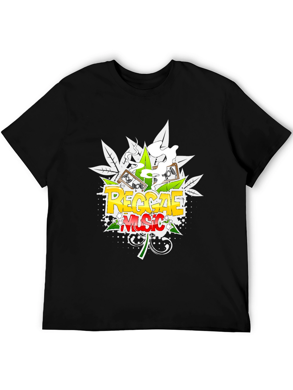 Reggae Music Black Graphic Tee