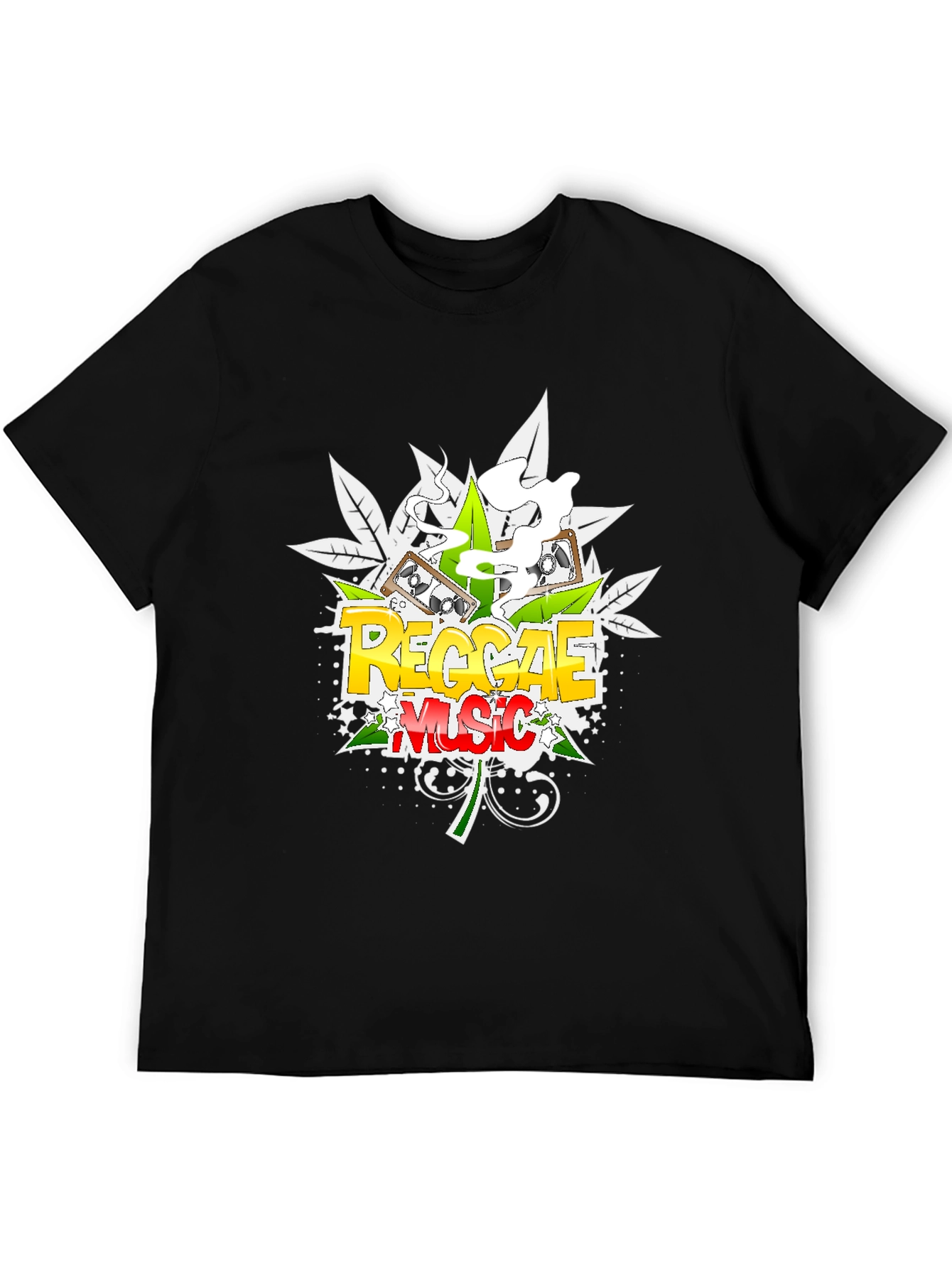 Reggae Music Black Graphic Tee