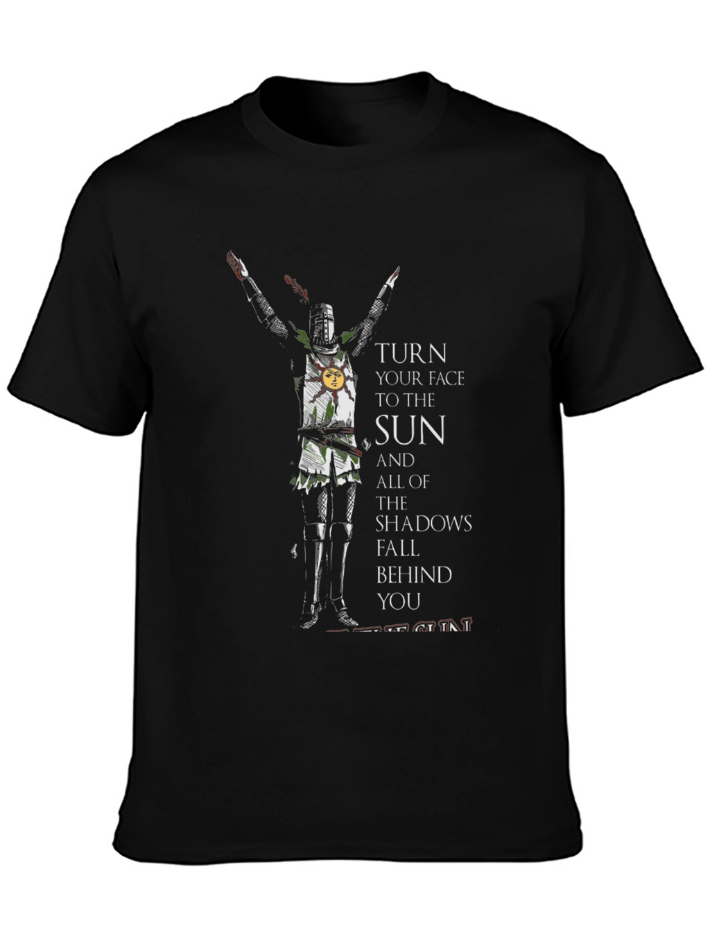 Dark Souls Praise the Sun Black Graphic T-Shirt