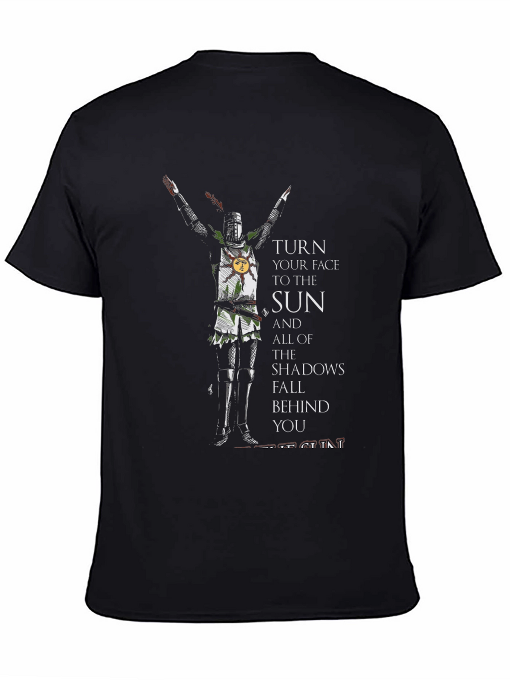Dark Souls Praise the Sun Black Graphic T-Shirt