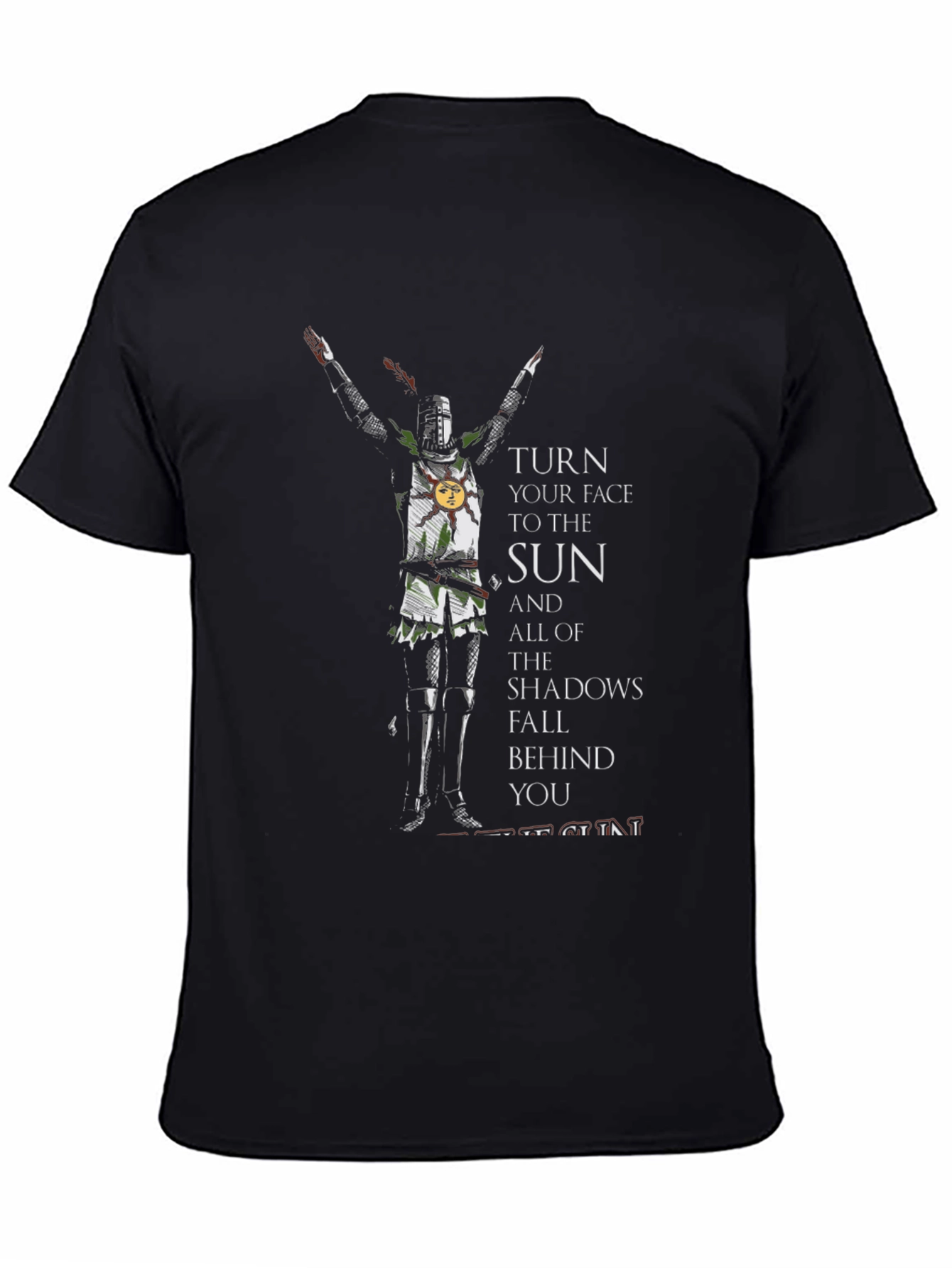 Dark Souls Praise the Sun Black Graphic T-Shirt