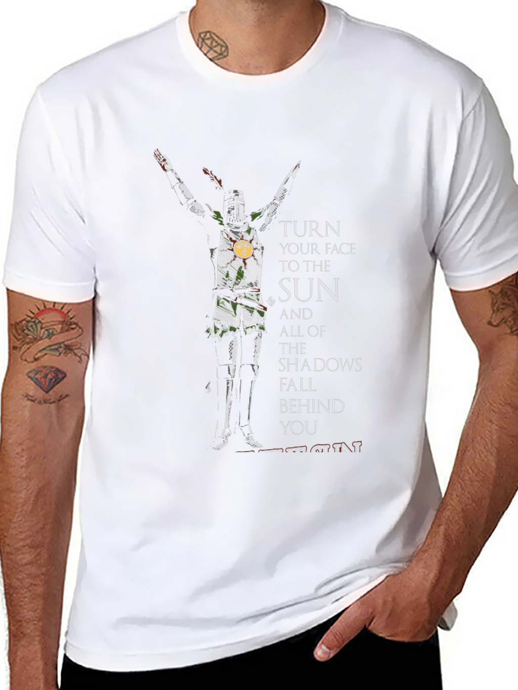 Dark Souls Praise the Sun Black Graphic T-Shirt