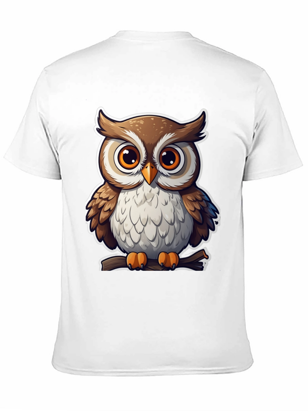 Cute Owl Graphic Tee - Black Cotton Blend