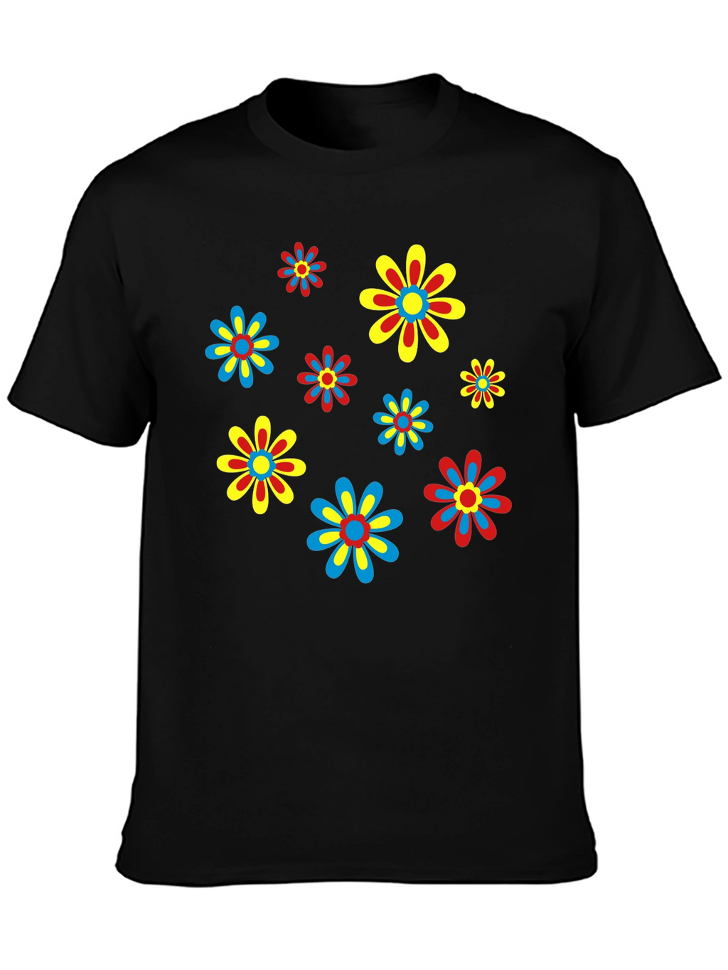 Retro Flower Power T-Shirt - Funky Floral Design