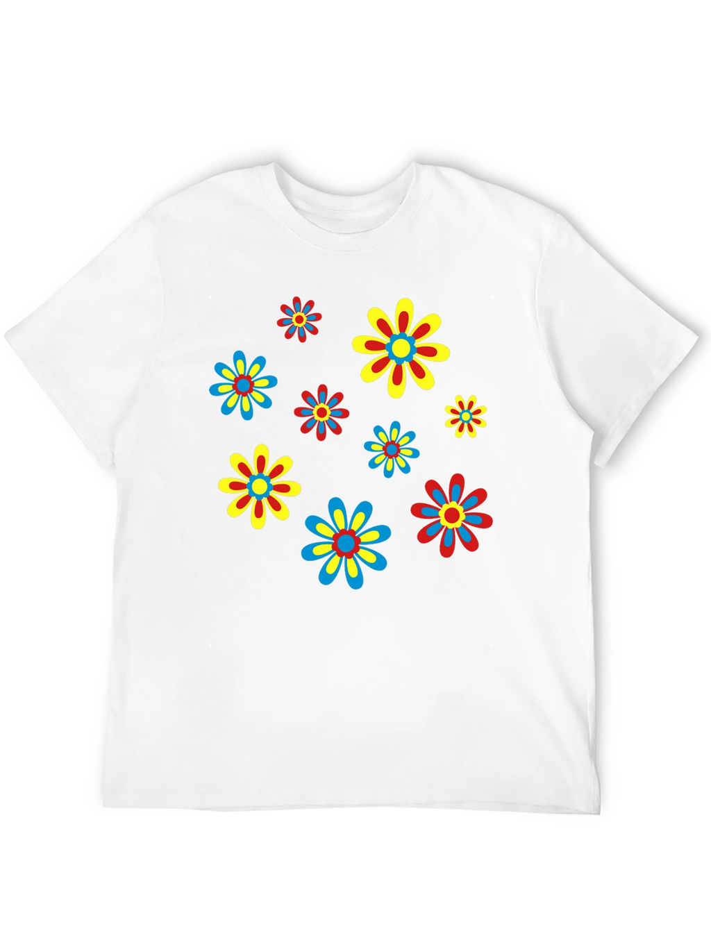 Retro Flower Power T-Shirt - Funky Floral Design