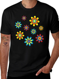 Retro Flower Power T-Shirt - Funky Floral Design